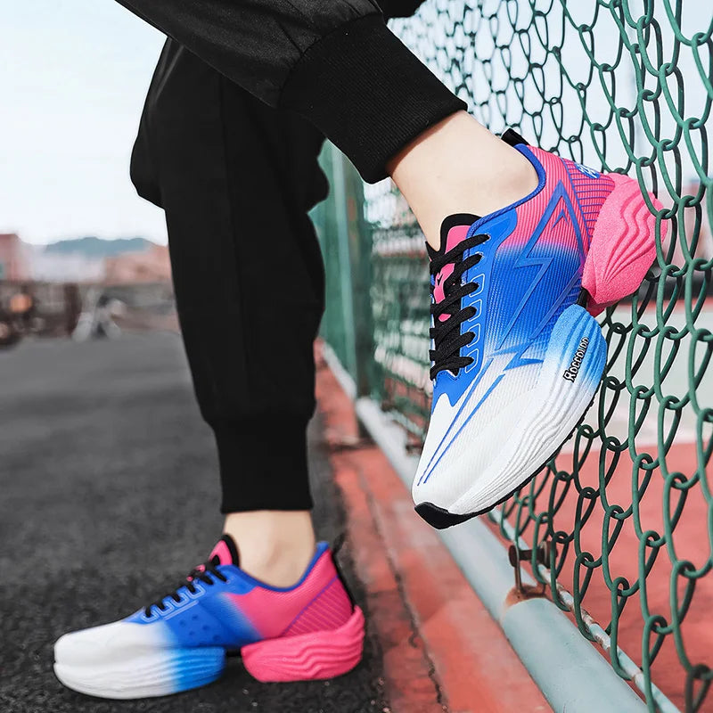Couple Sports Shoes Professional Marathon Comfortable Jogging Shock-absorbing Training Shoes High Rebound Anti-Slip Racing Shoes