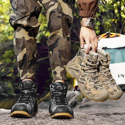 Anti Slip and Wear-resistant Hiking Shoes Comfortable Desert Work Boots Autumn Winter Platform and Ankle Boots, Men's Snow Boots
