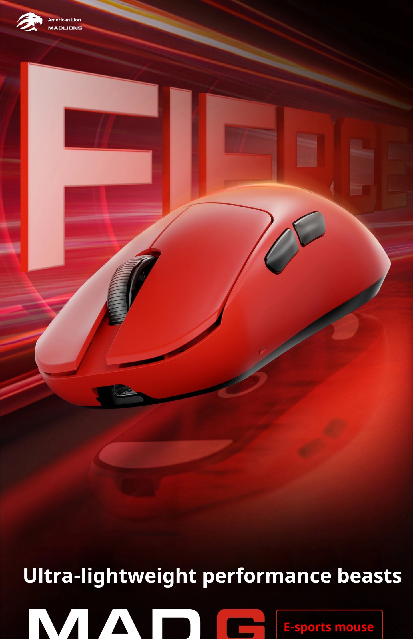 Mouse wireless ultraleggero originale FGG Madlions Mad G Pro Max 8K HZ dual-mode a bassa latenza PAW3395, accessori e regali per gamer