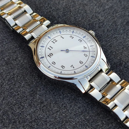 Single needle independent blue needle minimalist fashion personality sapphire mirror waterproof quartz watch for men