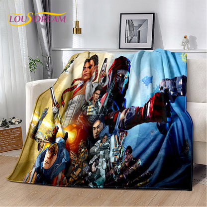 Apex Legends Game Gamer Cartoon Soft Plush Blanket,Flannel Blanket Throw Blanket for Living Room Bedroom Bed Sofa Picnic Cover