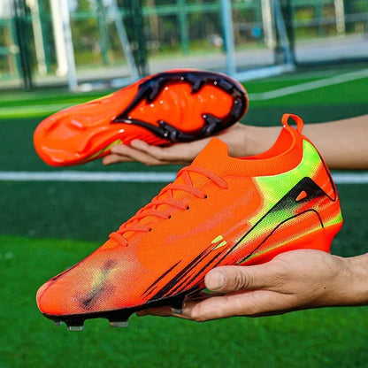 New Men's Football Boots Match Soccer Shoes FG Ultralight Drop Shipping Training Shoes Cleats Outdoor Soccer Non-Slip Long Spikes