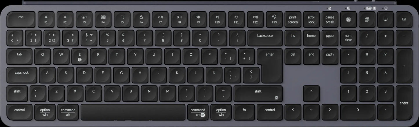 Teclado inalámbrico ultrafino Keychron B6 Pro con distribución ISO, tamaño completo, portátil y ligero, conexiones 2.4GHz y Bluetooth