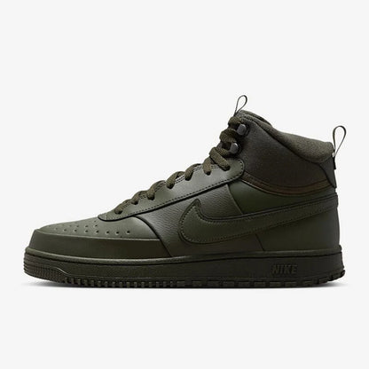 Nike Court Vision Men's Black and White Olive Green Brown Comfortable and Versatile Mid-Top Casual Sneakers DR7882-300