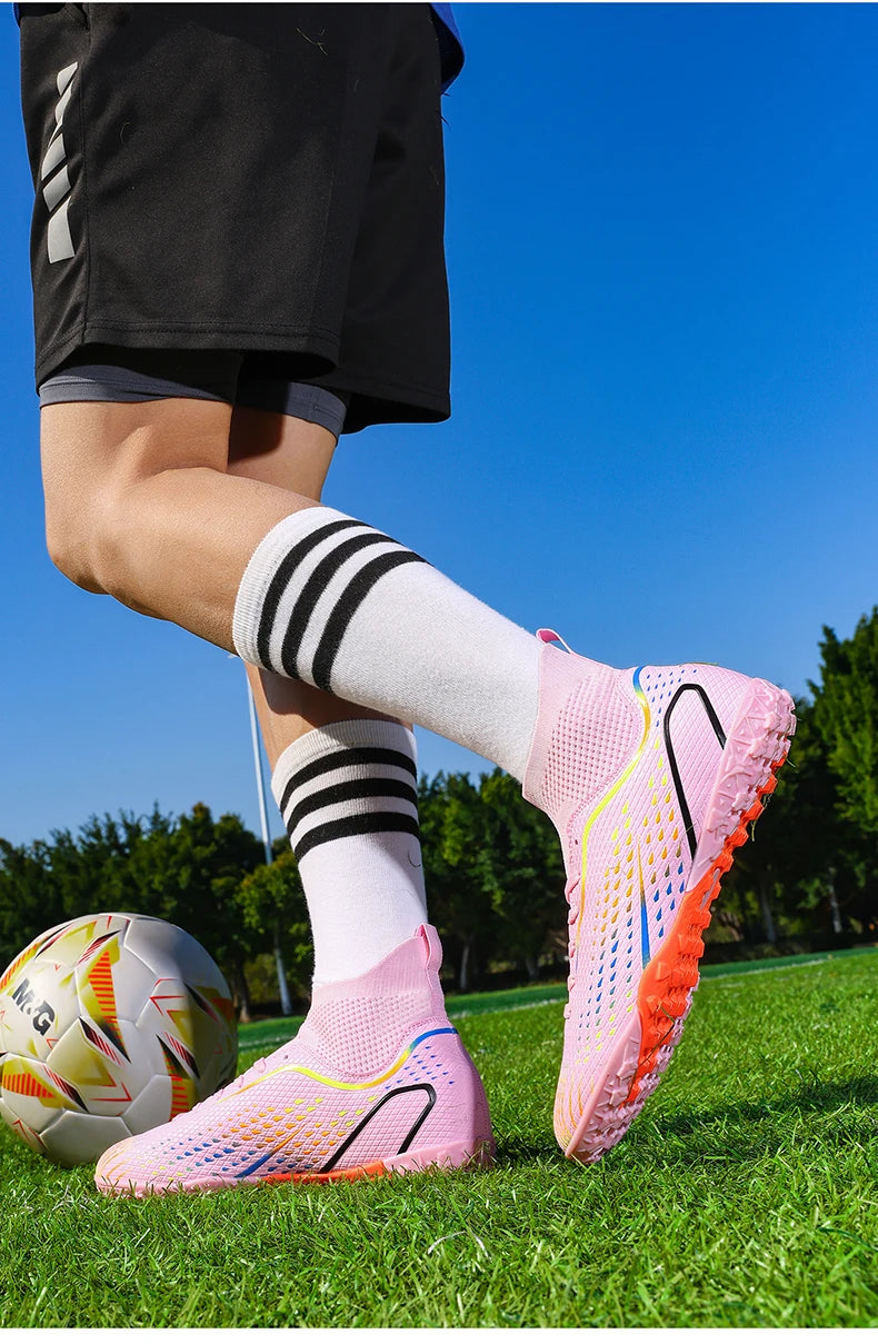 New Men's Soccer Shoes Hot Sale High-quality Futsal Football Boots Unisex Cleats Ultralight Women Professional TF/FG Sneakers