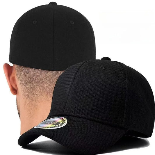 New High Quality Baseball Cap Man Fitted Closed Full Cap Mesh Cap Outdoor Breathable Sports Cotton Sun Male TruckerHat
