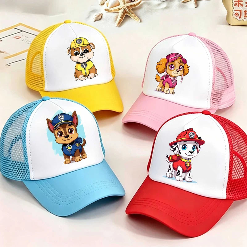 Casquette de baseball pour garçons et filles, chapeau de soleil d'été ajustable, motif Anime Paw Patrols Chase Skye, joli bonnet de soleil rétro, couvre-chef pour adulte, cadeau