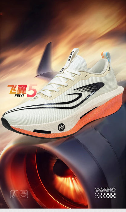 Carbon plate men's and women's anti-slip running shoes, professional marathon sports breathable mesh CHUNTA sports shoes