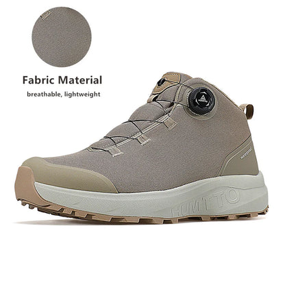 Zapatos de cuero HUMTTO para hombre, calzado deportivo de invierno para camping y actividades al aire libre, botas de trekking transpirables, zapatillas de senderismo antideslizantes para hombre