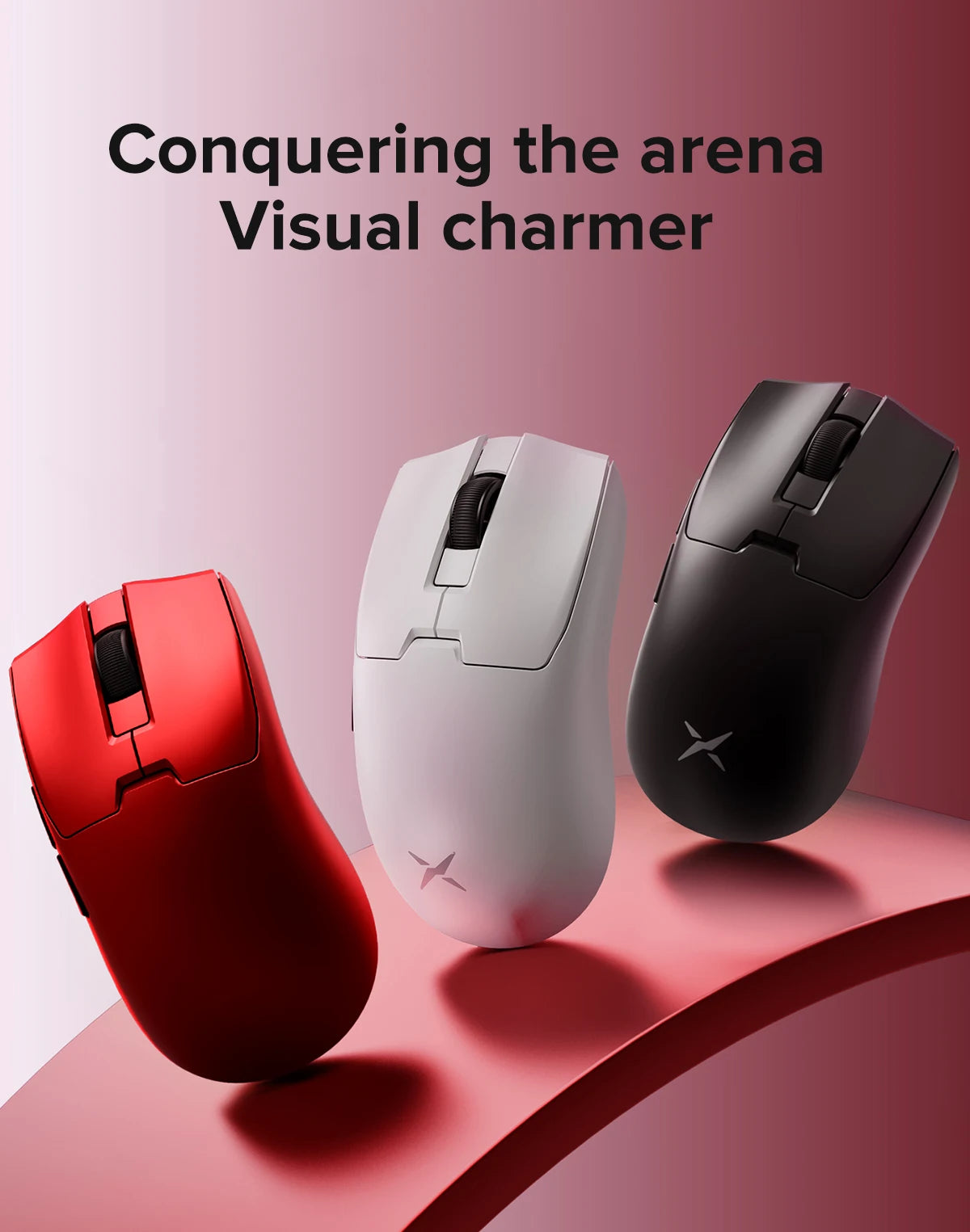 Delux M800mini Wireless Gaming Mouse, 46g Lightweight, PAW3395/PAW3311, 1KHz Polling Rate for Small to Medium Hand PC Gamer