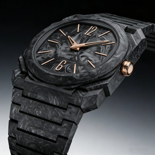 Creative Design Smoked Marble Pattern Quartz Watch Ultra-Thin Dial 3ATM Waterproof Plastic Quartz Watch Business Watch for Men