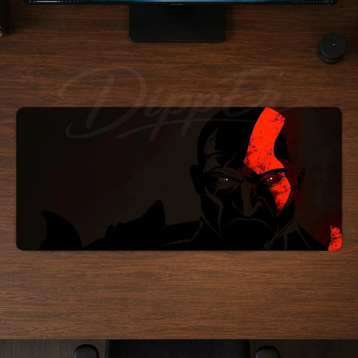 God of War Mouse Pad Gaming office Desk Mat Non-slip Large Mousepad DIY Keyboard Pad stitched edge rubber base