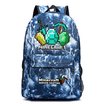 Minecraft Enderman Creeper Graphic Printed Backpack Large Capacity Lightweight Fashion Casual For Daily Travel Outdoor Leisure