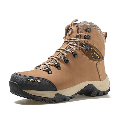 HUMTTO Hiking Shoes Men's Waterproof Hunting Boots Tactical Desert Combat Ankle Trekking Boots Male Women Warm Leather Sneakers