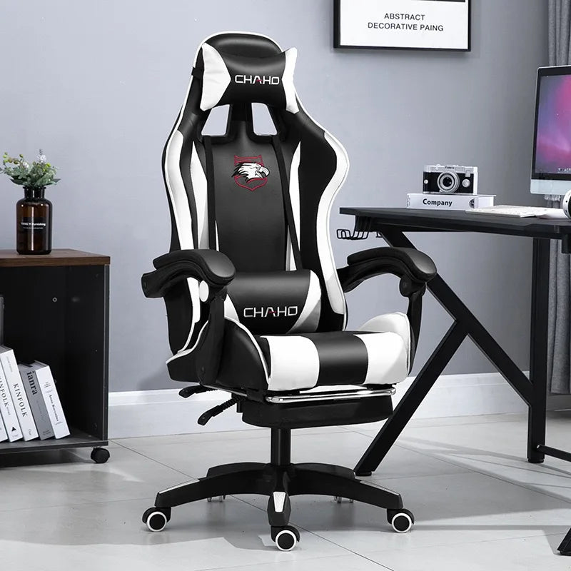 UVR Professional Gaming Computer Chair Home Office Chair Ergonomic Design Armchair with Footrest Competitive Chair Furniture
