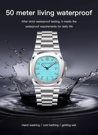 Specht & Söhne New Arrivals Mens Watch Rose Gold 5711 Classic Sports Watches Ultrathin Stainless Steel Sapphire 50M Waterproof