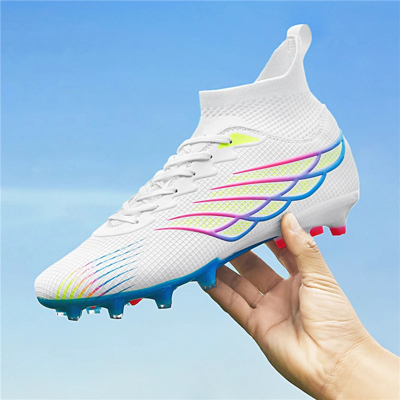 Superfly FG Football Boots Outdoor Soccer Cleats Black Shoes Soft Sport Professional Shoes Breathable Comfortable Boots Plus Size