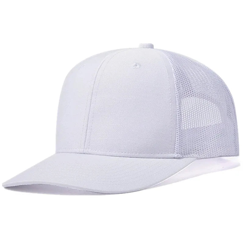 Unisex-Kappe mit leicht gebogener Krempe im Trucker-Stil – Freizeit- und Outdoor-Kappe für Damen und Herren, atmungsaktiv, für den Sommer