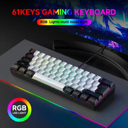 2026 New Best-Selling Portable Wired Mini-Mechanical Keyboard K61 Mini-Keyboard, Suitable For Playing Games, Compact And Convenient