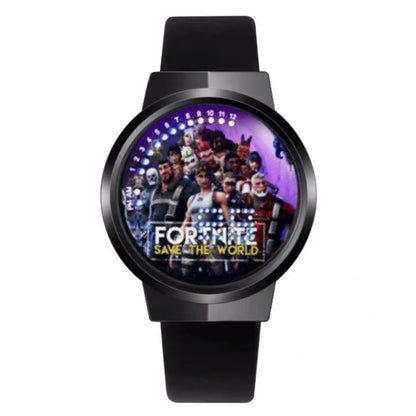 Relógio Fortnite kawaii personalizado com luz noturna LED tátil, estilo cartoon e fashion, relógio eletrónico para estudantes, presente para amigos