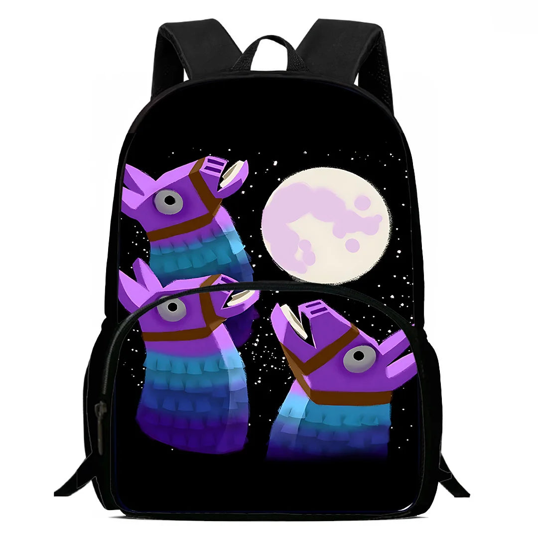 Popular Game Fortnite Kids Backpacks for Boys and Girls, Student Birthday Gift, Child School Bags with Large Capacity, Durable Camping Rucksack