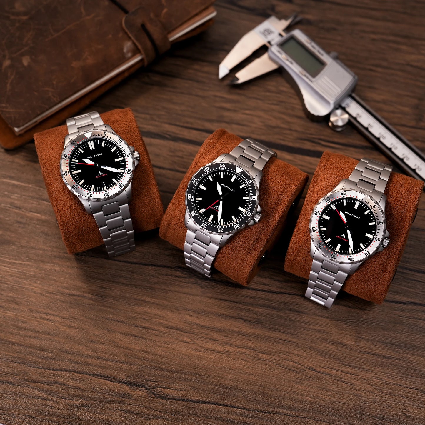 Militado ML16 Watch VH31 Sweep /515 Quartz Movement Sapphire Crystal BGW9 Luminous 200m Water Resistance 38mm Men's Vintage Watch