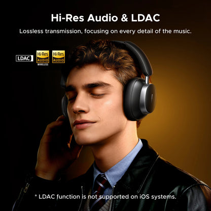 Auriculares inalámbricos UGREEN Studio Pro con ANC de 48dB – Auriculares circumaurales Bluetooth 6.0 Hi-Res LDAC con 120H de autonomía