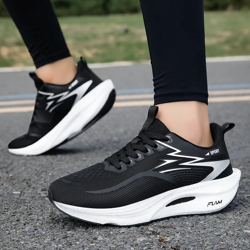 Nuove scarpe da running con piastra in carbonio per maratona, da uomo e donna, sportive, traspiranti, leggere, comode, antiscivolo e casual