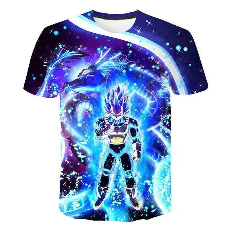 2026 New Dragon Ball 3D Printed T-shirt for Children's Clothing, Adult Summer Short Sleeved Anime T-shirt,casual and Fashionable