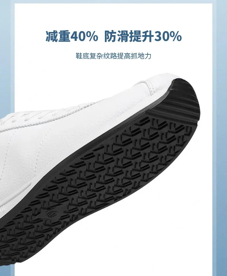 Leisure Running Summer Fashion Anti-Slip Mountaineering PU Leather Sports Shoes, Tennis Trend, Hot Selling Men’s White Flat Shoes