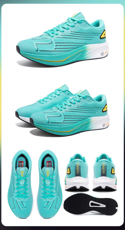 Baasploa Men's Professional Running Shoes Lightweight Breathable Jogging Sports Shoes Female Carbon Plate Anti-slip Sneakers