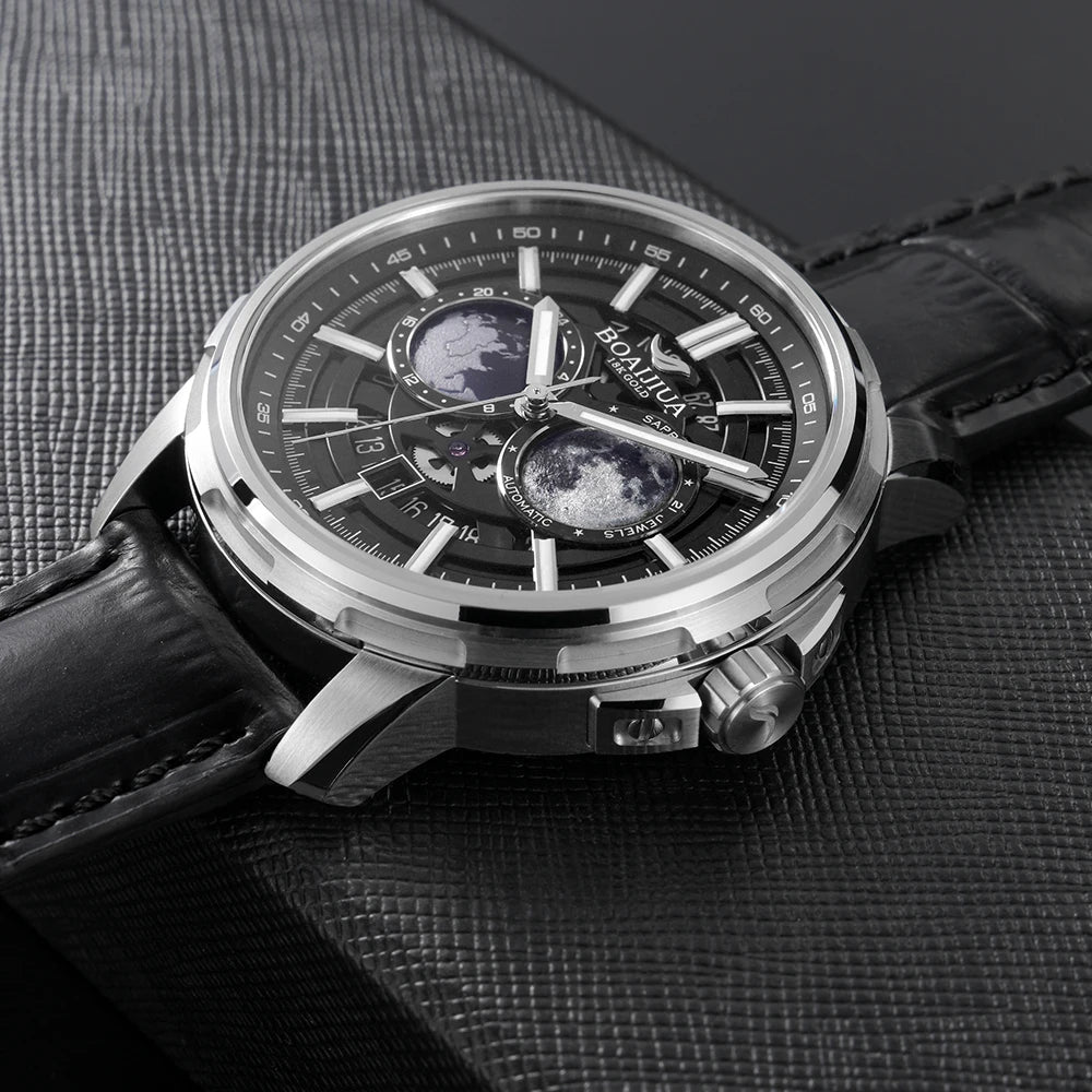 BORIAGE(BOAIJIUA) Fully Automatic Mechanical Men's Watch Original Design Mechanical Watches Waterproof Luminous Wristwatch