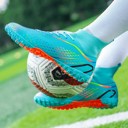 Nuove scarpe da calcio da uomo per erba, traspiranti e morbide, scarpe da calcio outdoor con tacchetti lunghi, comode scarpe sportive da allenamento da uomo