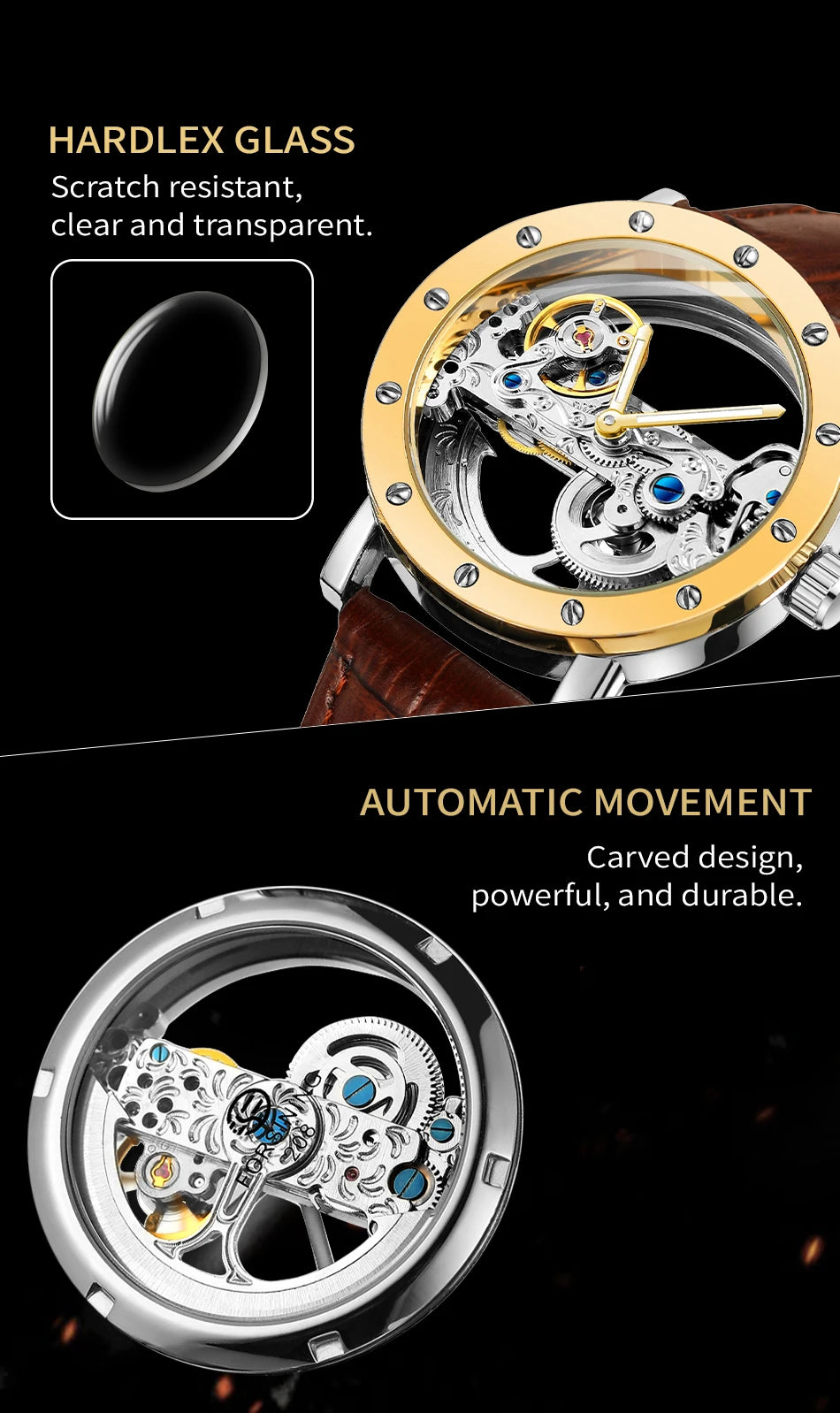 2026 Top Brand Luxury Steel Skeleton Tourbillon Automatic Watch Men's Leather Mechanical Waterproof Luminous Elegant Wrist Clock