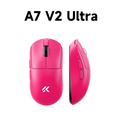 Ratón gaming inalámbrico ligero MCHOSE A7 V2 con doble tasa de sondeo de 8,000Hz, PAW3950 TI, para gaming, esports y oficina