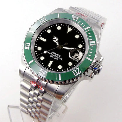 Orologio da uomo automatico 200m impermeabile Miyota8215, orologio subacqueo 40mm con movimento meccanico, luminoso, cinturino Jubilee e fibbia Glide Lock