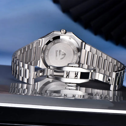 PAGANI DESIGN New V2 Orologio da uomo quadrato al quarzo, marchio di lusso premium, sportivo, impermeabile, in zaffiro e acciaio inossidabile