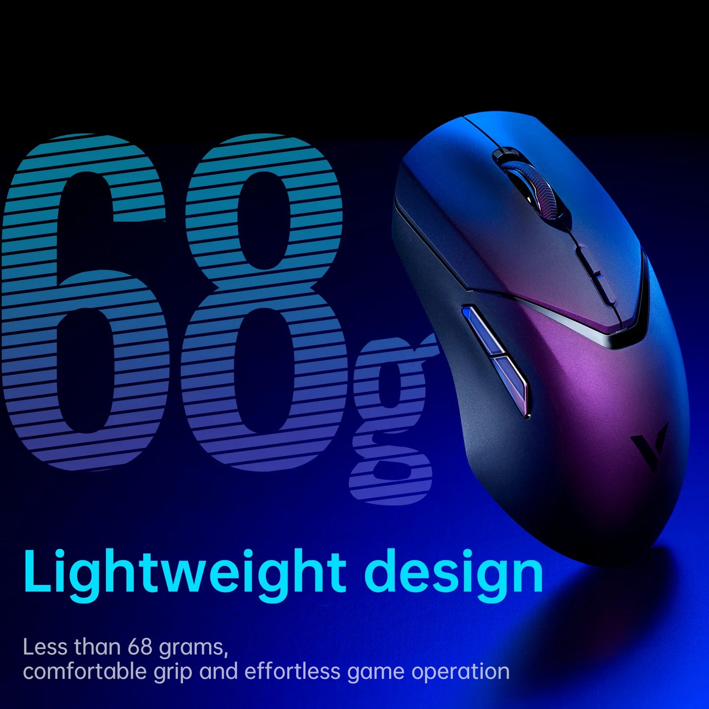 Mouse da gaming wireless Rapoo VT9PRO PAW3398 68g cablato programmabile ergonomico 26000DPI Type C ricaricabile accessorio per PC gamer