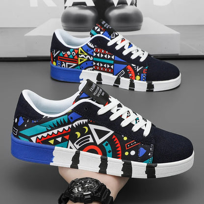 YRZL skateboard shoes for men, canvas sneakers, casual breathable walking shoes, lightweight flat shoes, street trend sport shoe