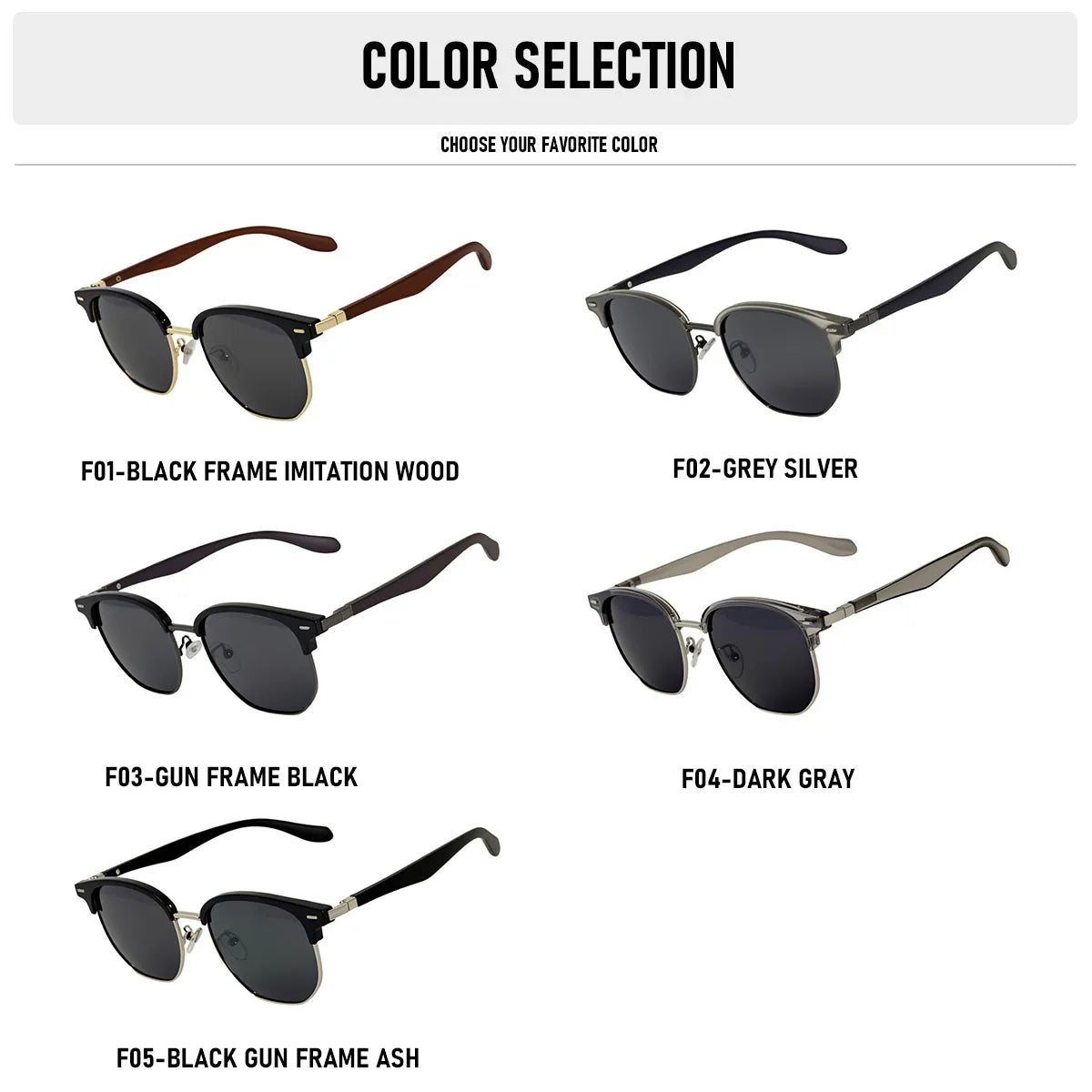 Polarized Sunglass Men Lenses Semi Rimless Vintage Retro Sunglasses Women Trendy Vacation Fashion Glasses Gafas De Sol Hombre
