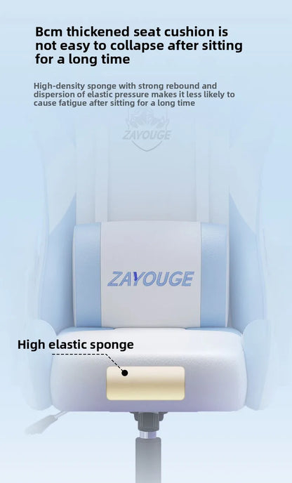 Household Comfortable Gaming Chair Office Ergonomics Mute Roller Computer Chair Bedroom Study Rotate Lift Backrest Chair