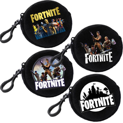 Fortnite Boys Girls Round Coin Purse Cute Fashion Cartoon Printing Large Capacity Cosmetic Bag Portable Handbag Birthday Gifts