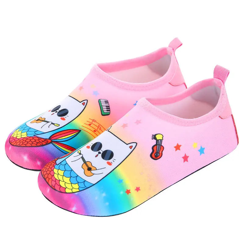 Boys Girls Soft Foldable Water Shoes Kids Beach Summer Outdoor Wading Shoes Swimming Surf Sea Slippers Quick-Dry Aqua Shoes
