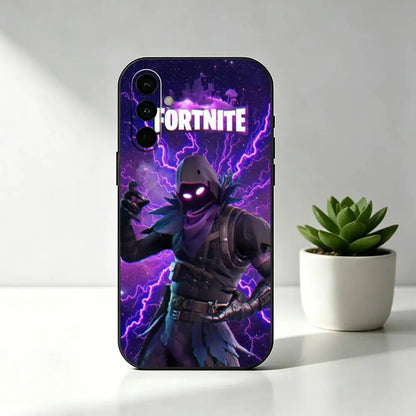 R-Royales F-Fortnite Game Phone Case Black Silicone Soft for Samsung Galaxy A73, A72, A71, A70, A53, A52, A51