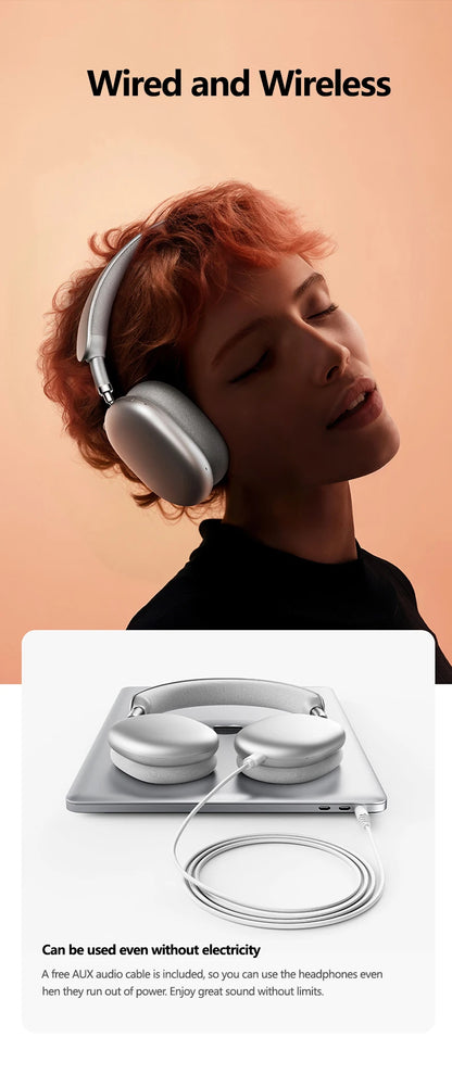 Auriculares inalámbricos Picun F8MAX ANC con cancelación activa de ruido híbrida de 59dB, audio espacial, Bluetooth 6.0, diseño over-ear y hasta 180H