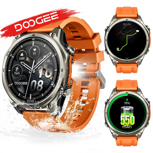 DOOGEE ANYWISE W1 PRO AI Smart Watch 1.43" AMOLED Display 5ATM IP68 Water Resistance GPS Tracking Sport Watch with Offine Maps