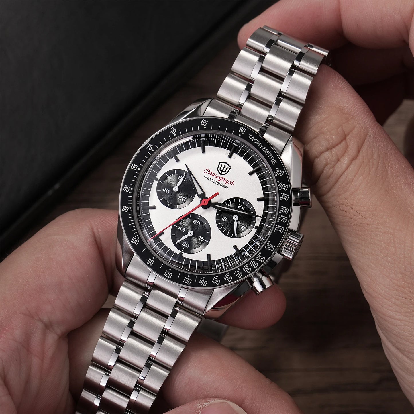 Relógio Masculino Watchdives New Wd1863 Quartz VK63 Chronograph, Safira Abaulada, Impermeável, 39Mm, Aço, Marca Premium, Luxo Business
