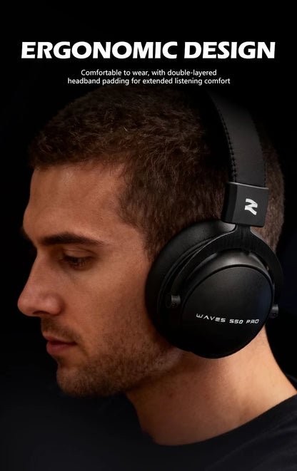 Auriculares de estudio TALOMEN W550x – Auriculares profesionales de monitorización para DJ, circumaurales y con cable, con transductores de 50mm y cable desmontable