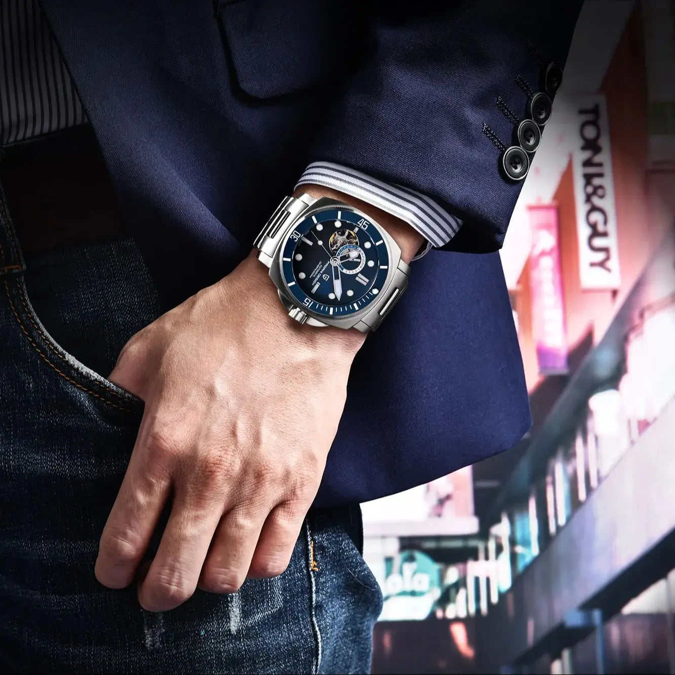 PAGANI DESIGN 2025 New Tourbillon Skeleton Luxury Automatic Watch For Men Japan NH39A Stainless steel Mechanical WristWatch Men