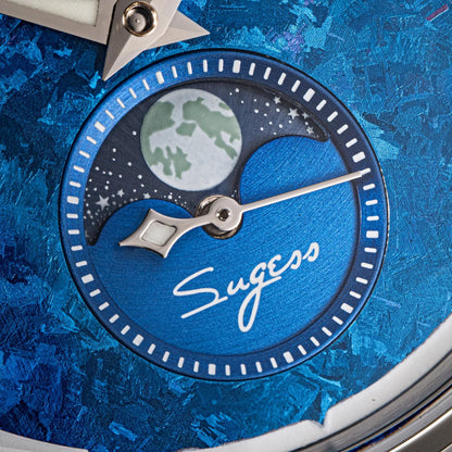 Automatic Man Watch Moon-Phase ST2528 Movement Waterproof Mechanical Wristwatches Sapphire Crystal Titanium Dials Clock S401 New